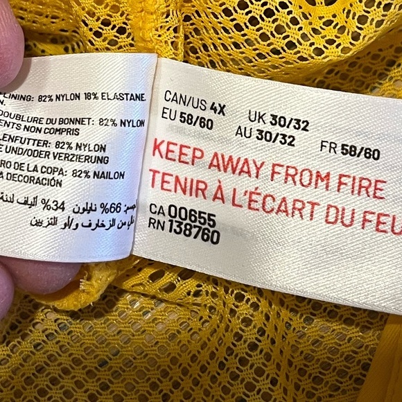 💛 Déesse Curve Mesh Bralette – Jaune soleil, taille 4X💛 - Picture 3 of 5